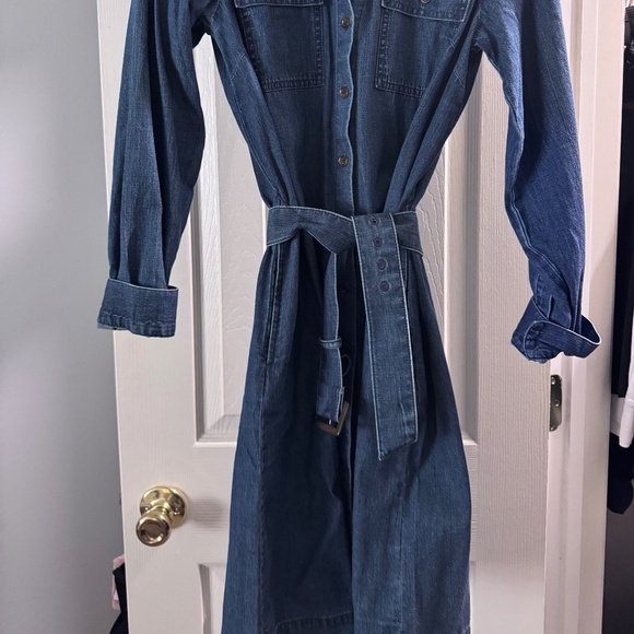 Long Sleeve Denim Dress - Picture 3 of 3